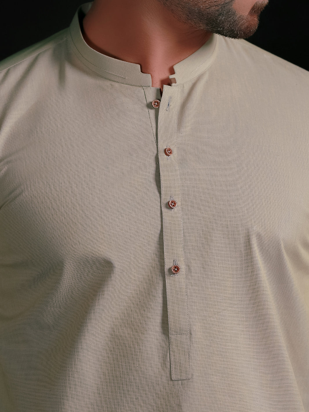 Cream Blended Men Unstitched Fabric - AL-Nizam-22
