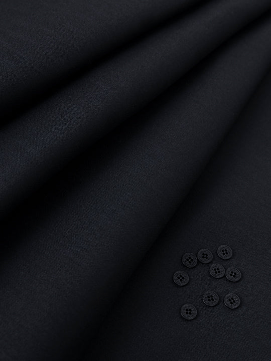 Black Blended Men Unstitched Fabric - AL-UN-NZM-6150 - Almirah Online