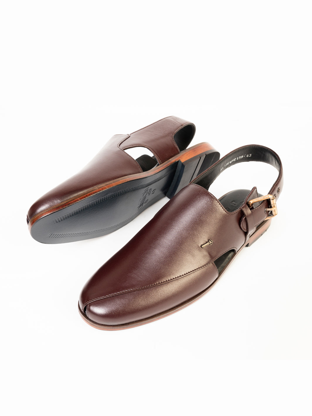 Burgundy Peshawari Chappal -AL-MFW-HC-159-R1