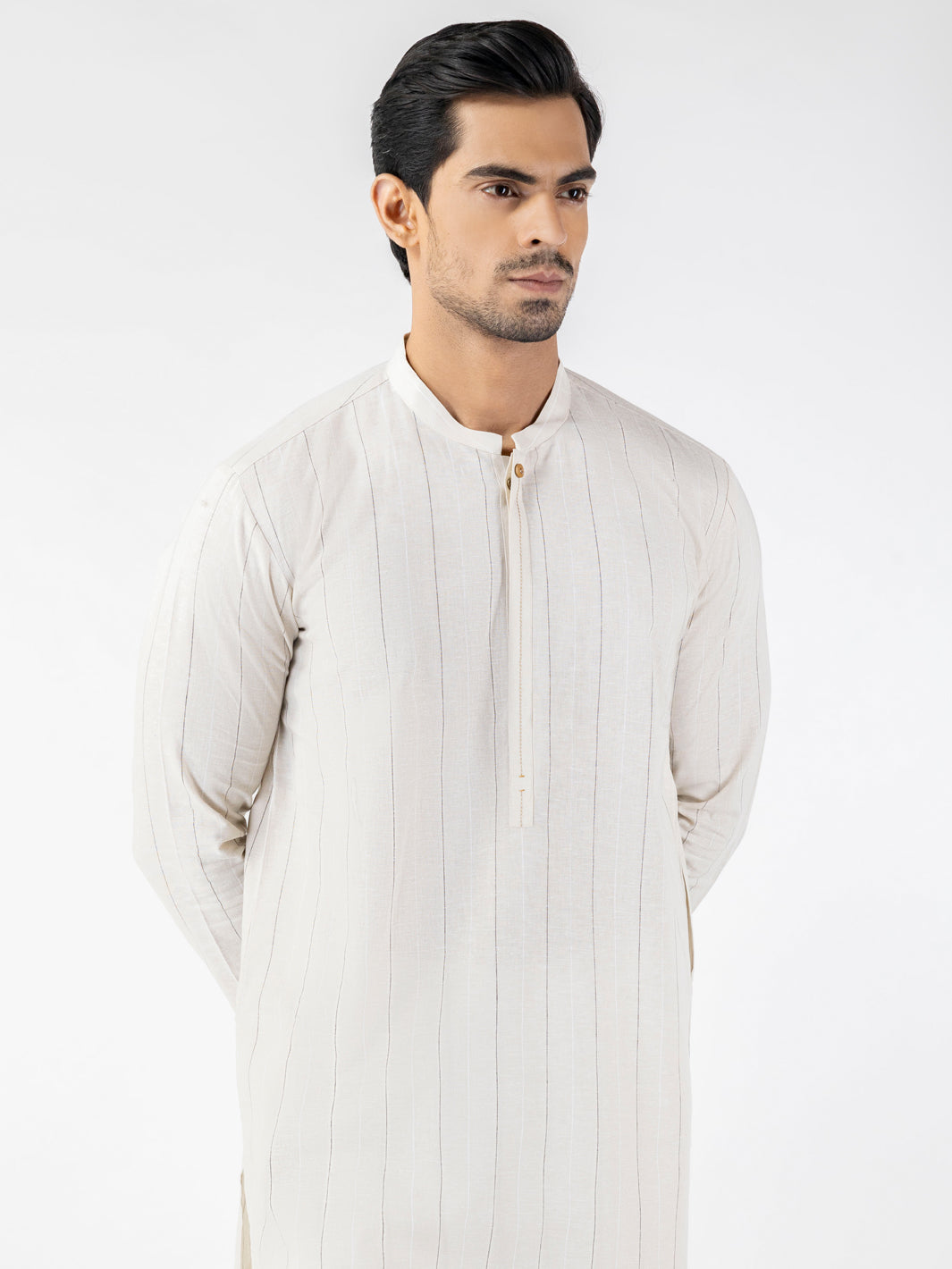 Fawn Blended Kurta - AL-K-1228
