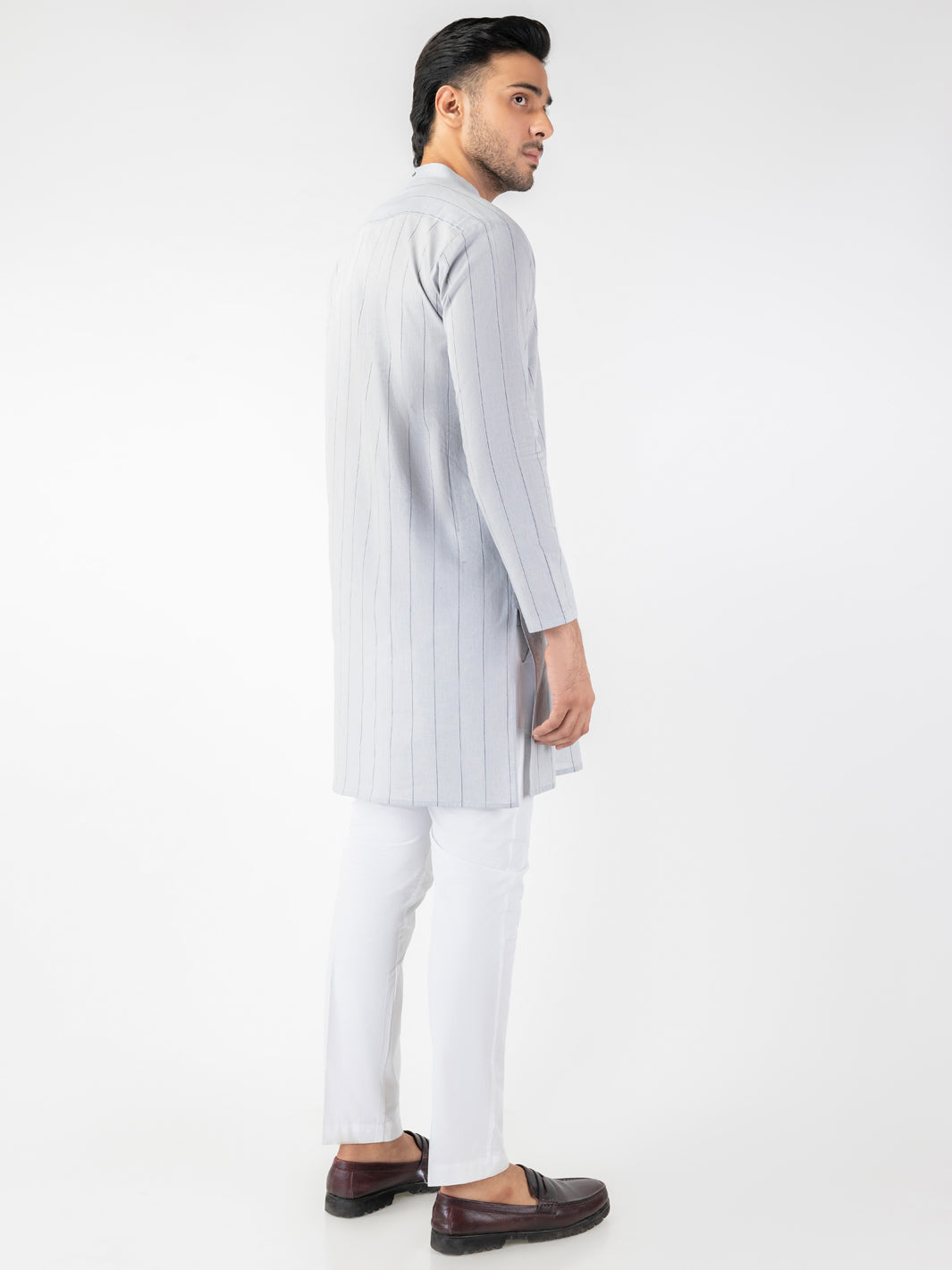 Light Blue Blended Kurta - AL-K-1229
