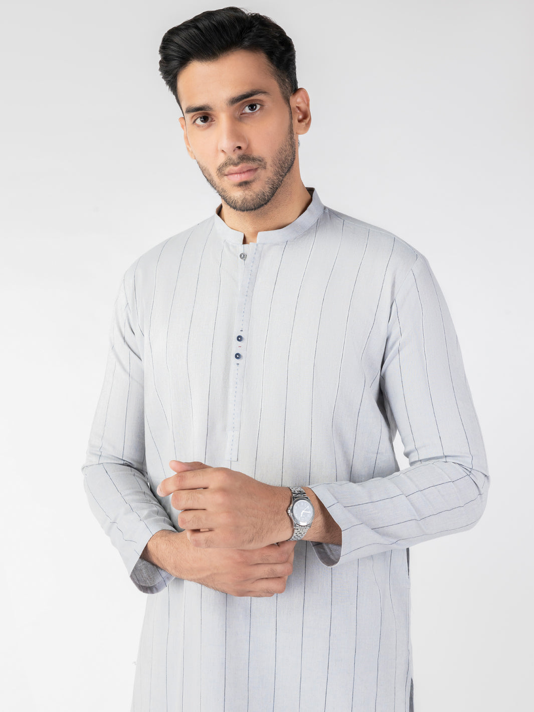 Light Blue Blended Kurta - AL-K-1229