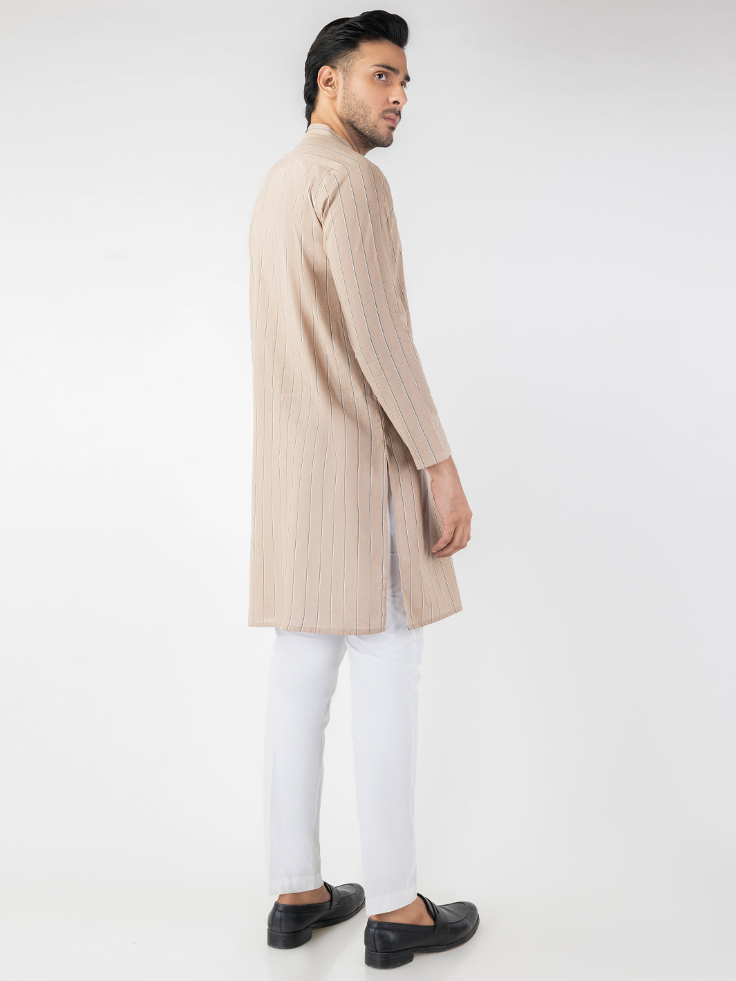Light Brown Blended Kurta - AL-K-1246