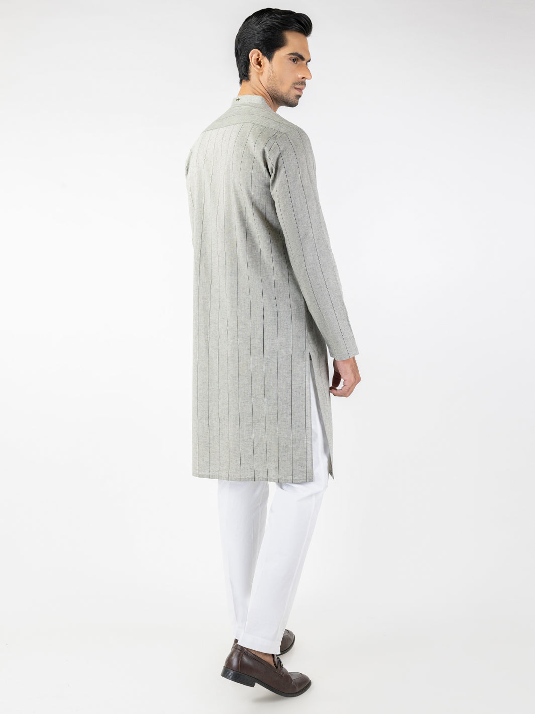 Green Blended Kurta - AL-K-1253