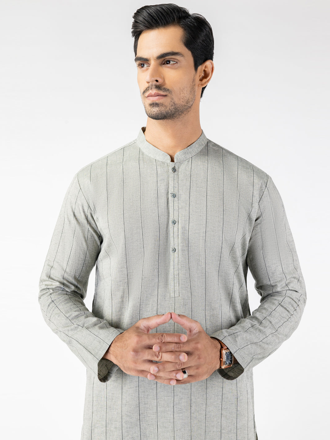 Green Blended Kurta - AL-K-1253