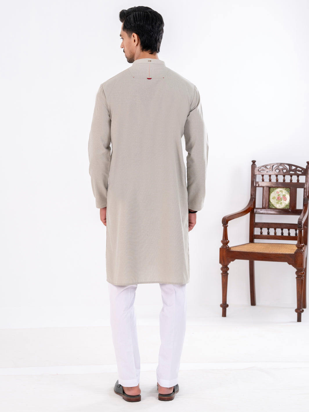 Green Blended Kurta - AL-K-1277B