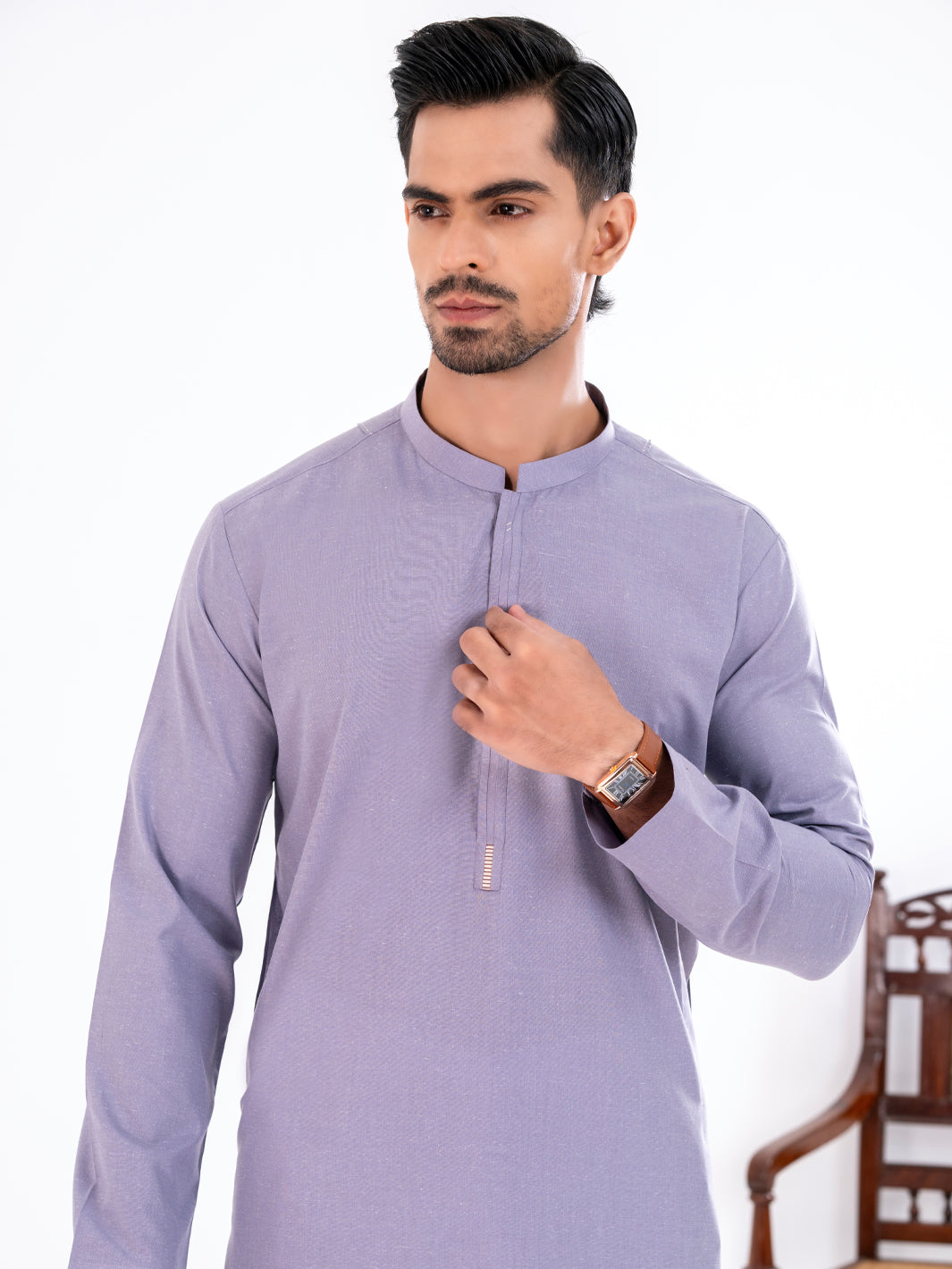 Purple Blended Kurta - AL-K-1279