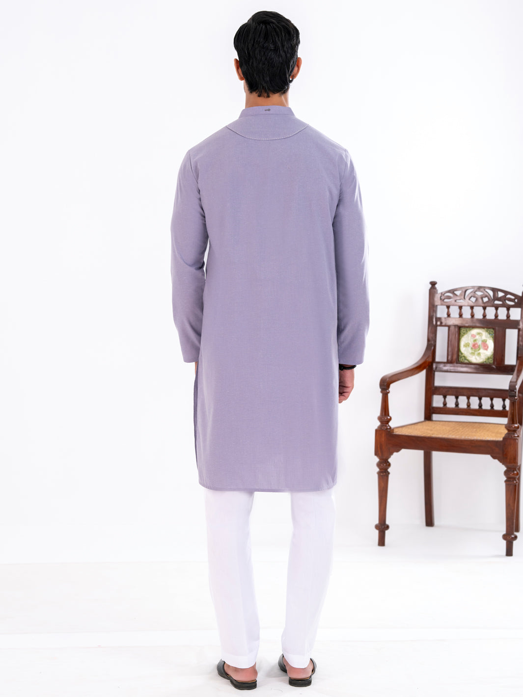Purple Blended Kurta - AL-K-1279