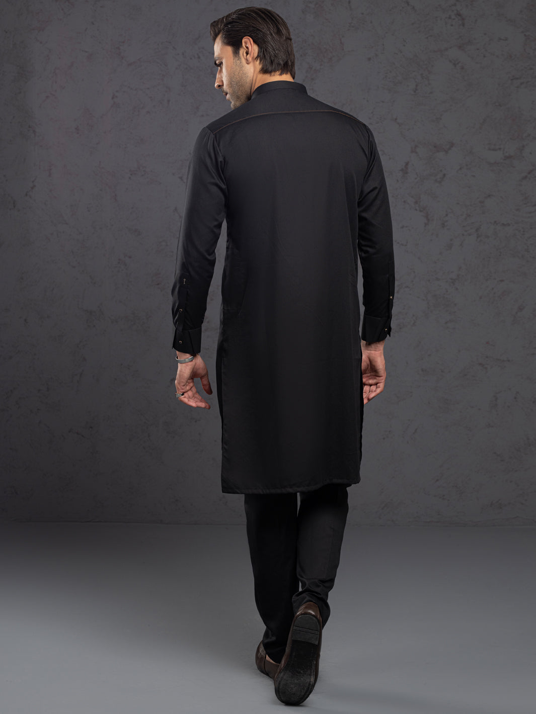 Black Blended Kurta Trouser - ALET-KT-1004-R1