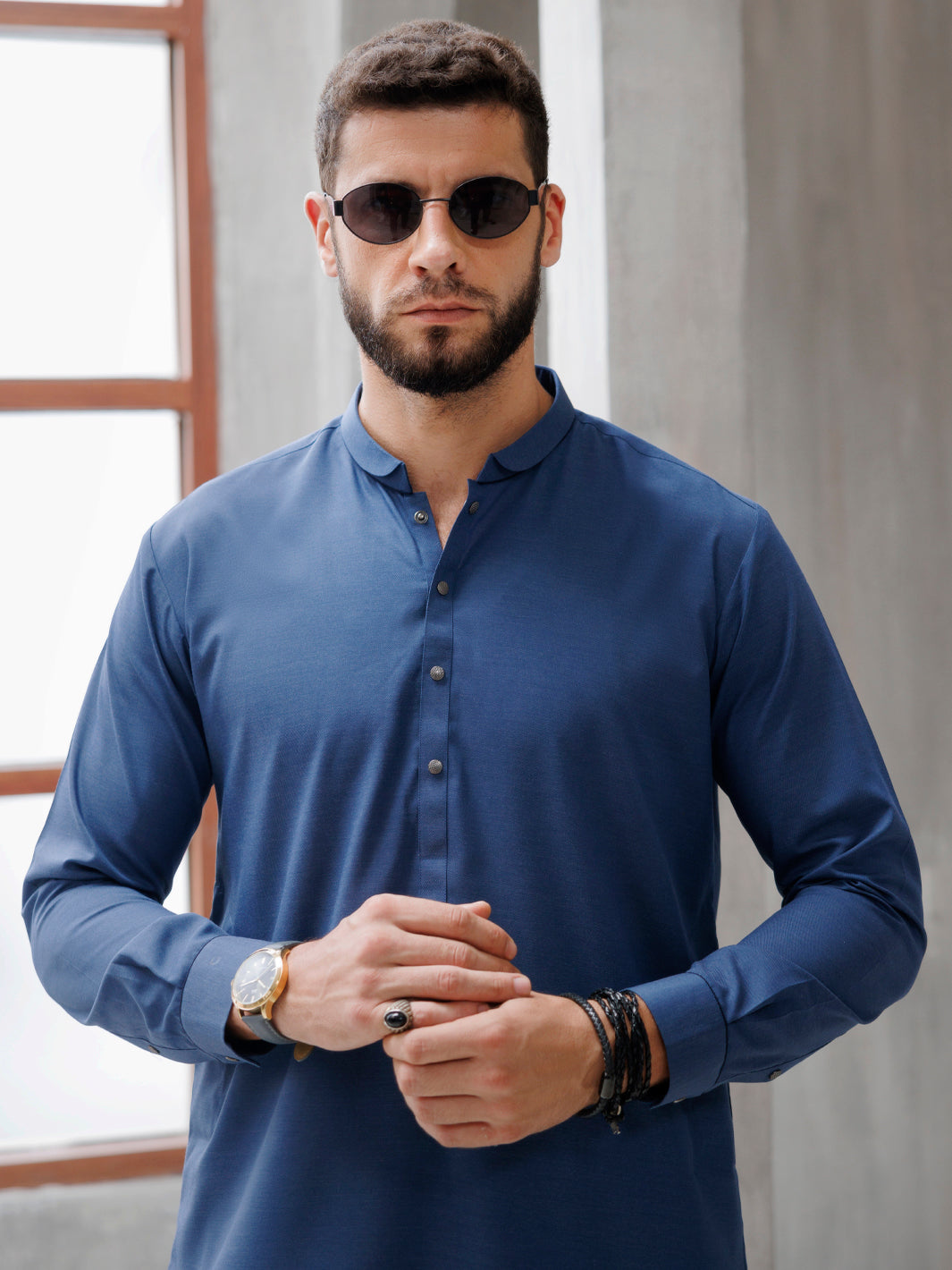 Blue Blended Kameez Shalwar - AL-KS-3144