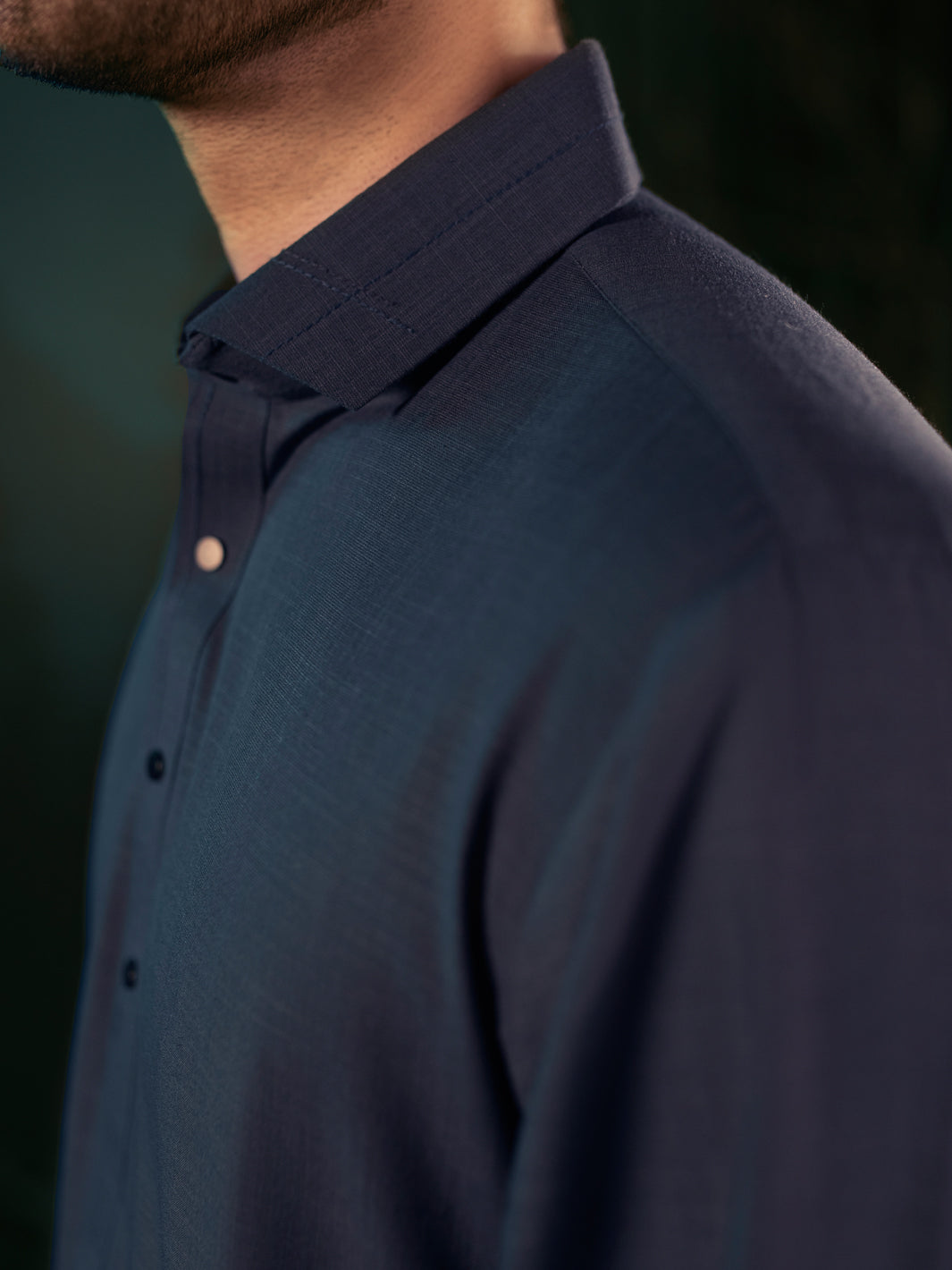 Dark Blue Cotton Kameez Shalwar - ALWA-KS-379