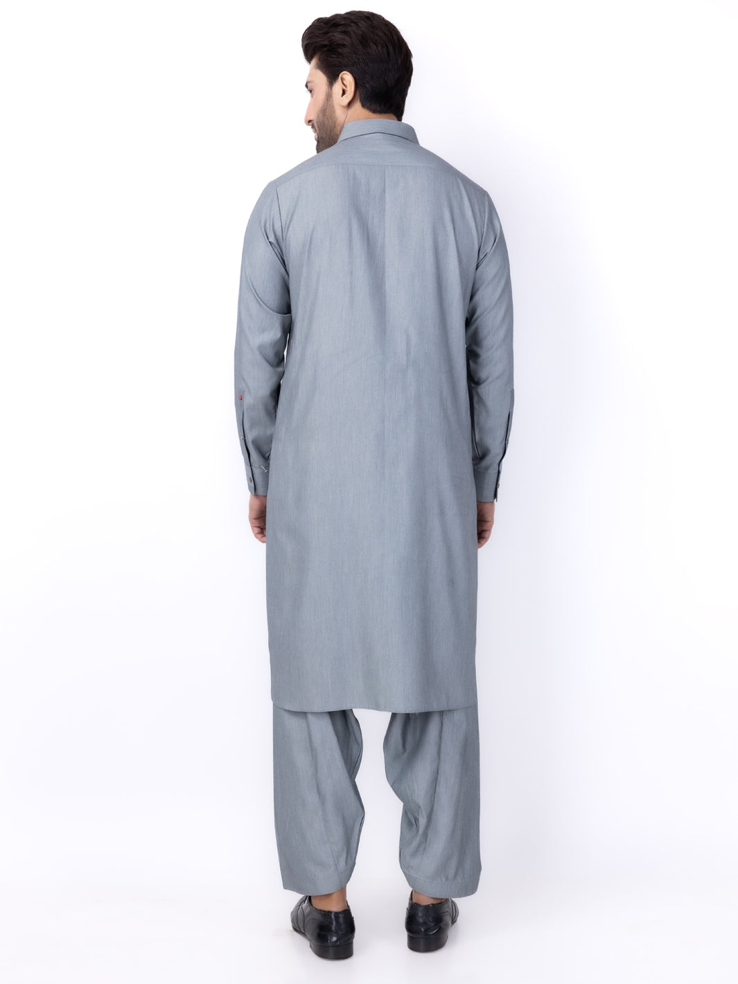 Ash Grey Blended Kameez Shalwar - ALWA-KS-436 - Almirah Online