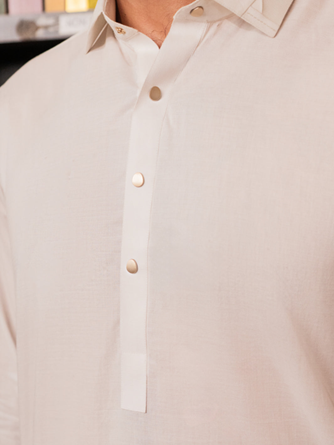 White Cotton Kameez Shalwar - ALWA-KS-554