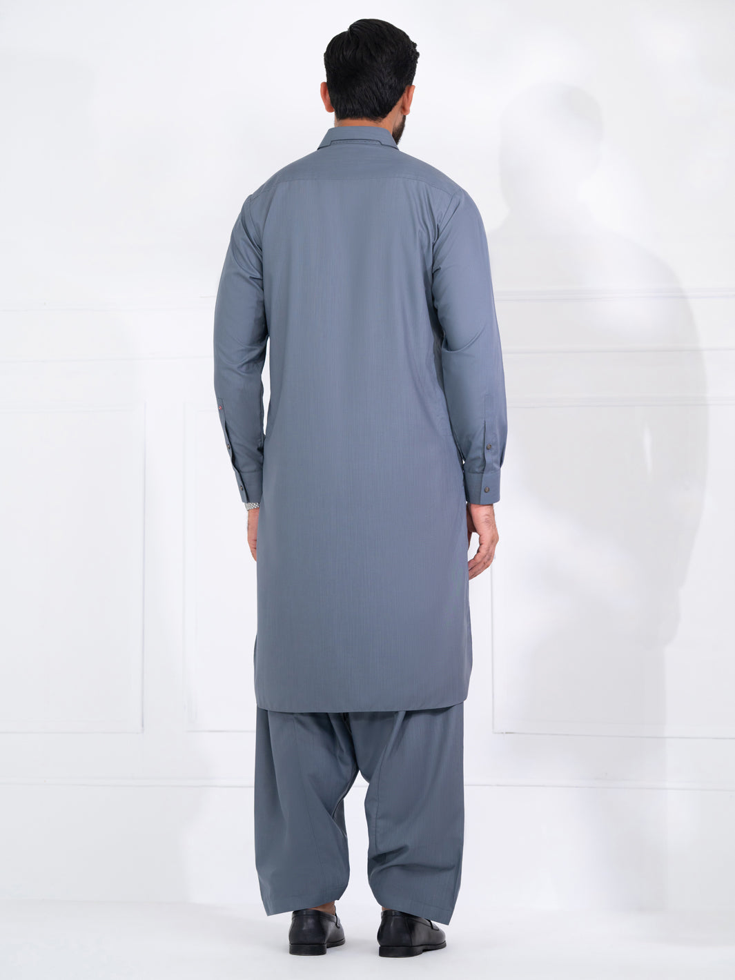 Grey Blended Kameez Shalwar - ALWA-KS-560