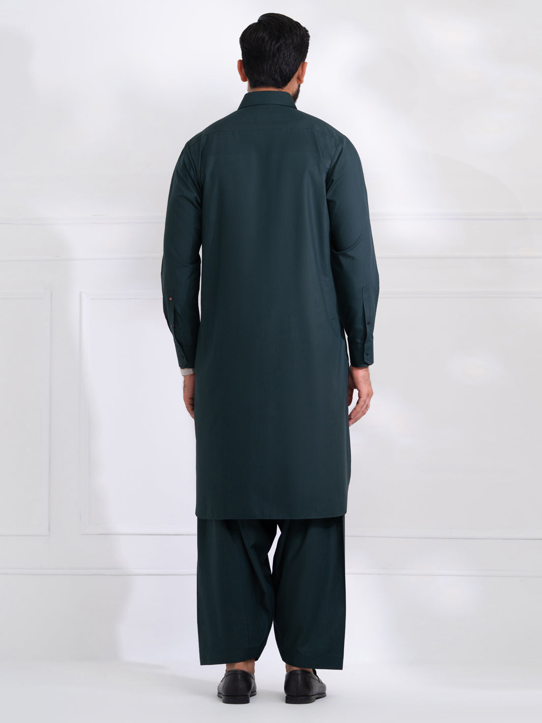 Green Blended Kameez Shalwar - ALWA-KS-562