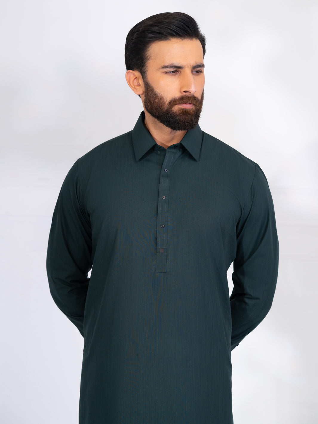 Green Blended Kameez Shalwar - ALWA-KS-562