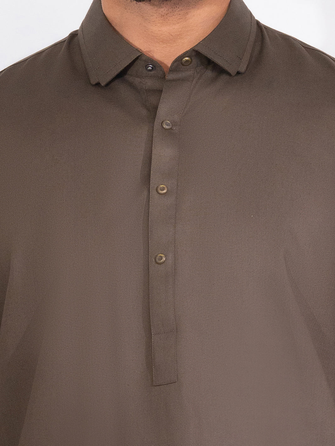 Olive Green Blended Kameez Shalwar - ALWA-KS-564
