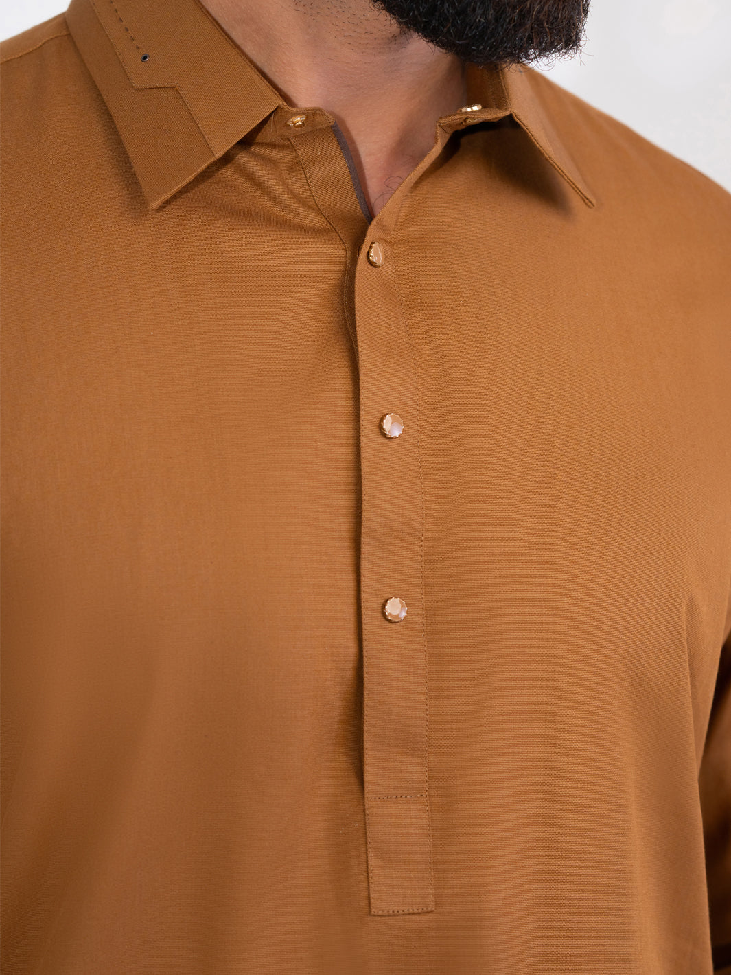 Brown Blended Kameez Shalwar - ALWA-KS-569
