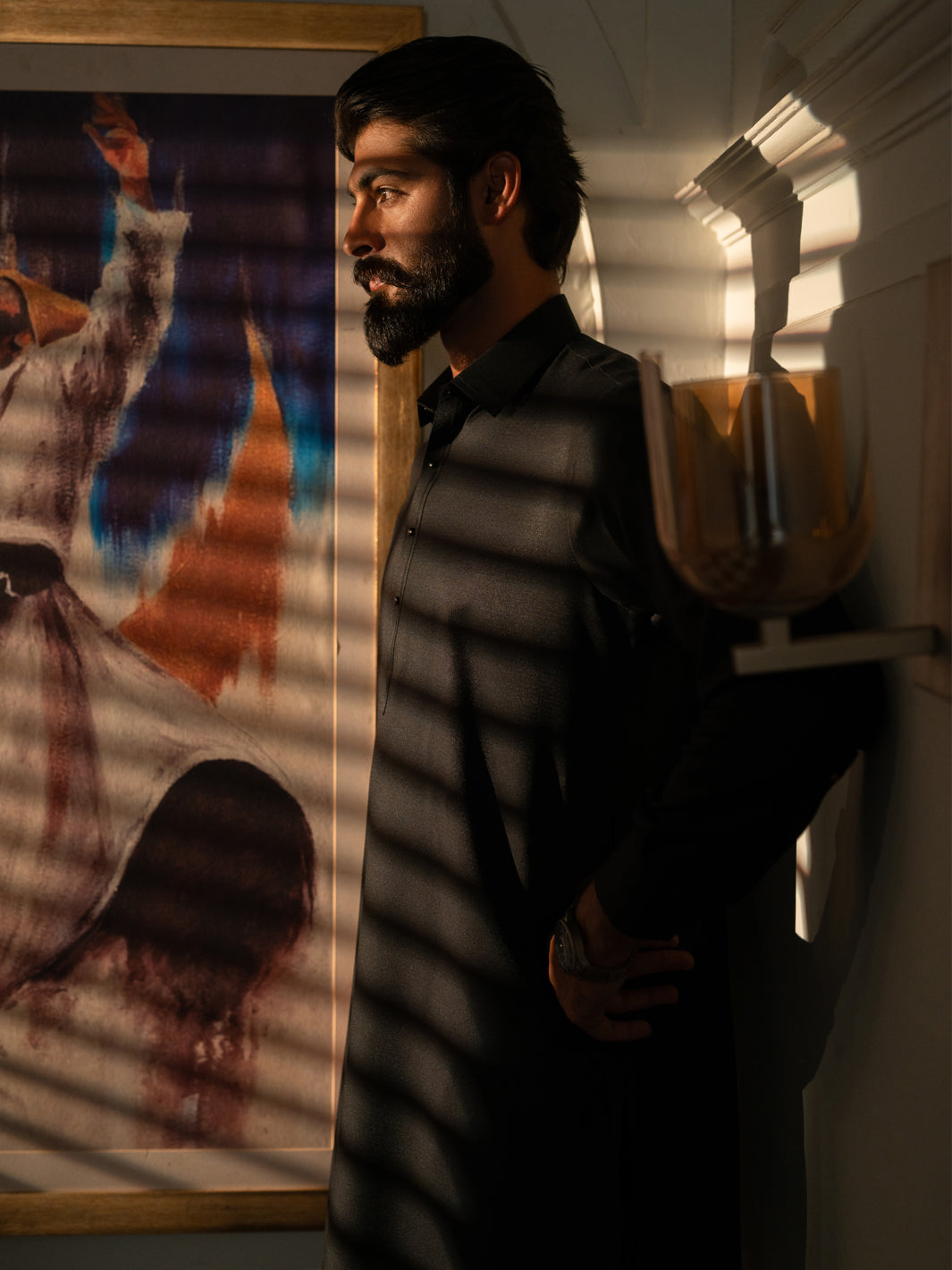 Black Cut & Sew Kameez Shalwar - ALWA-KS-648