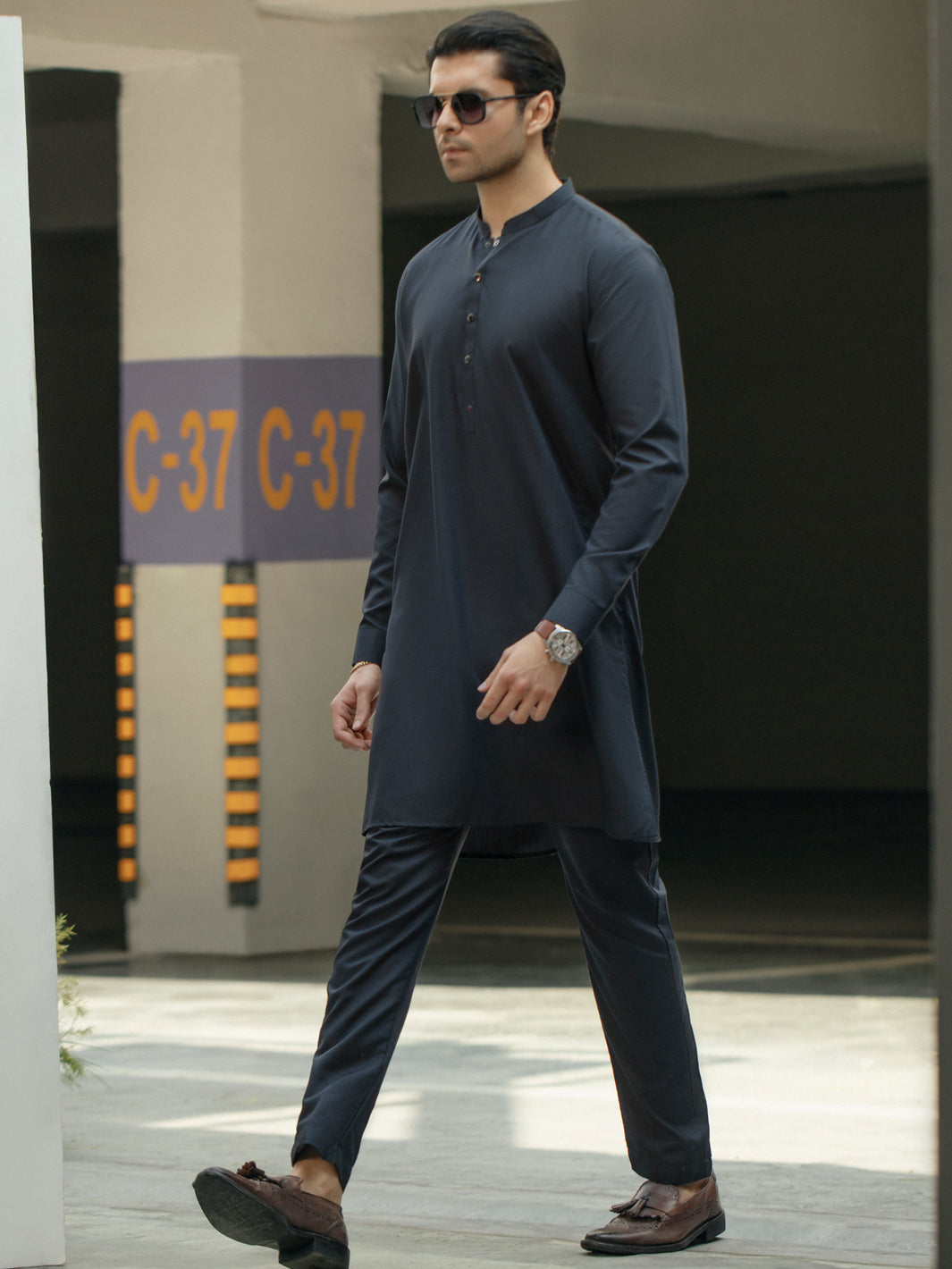 Black Blended Kurta Trouser - AL-KT-2942