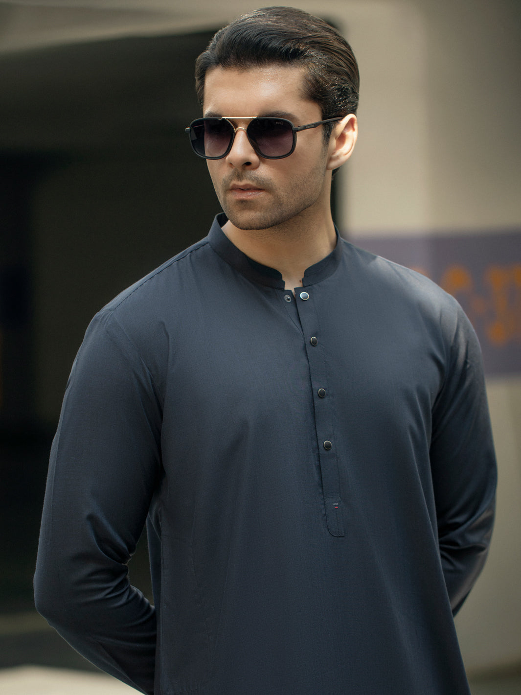 Black Blended Kurta Trouser - AL-KT-2942