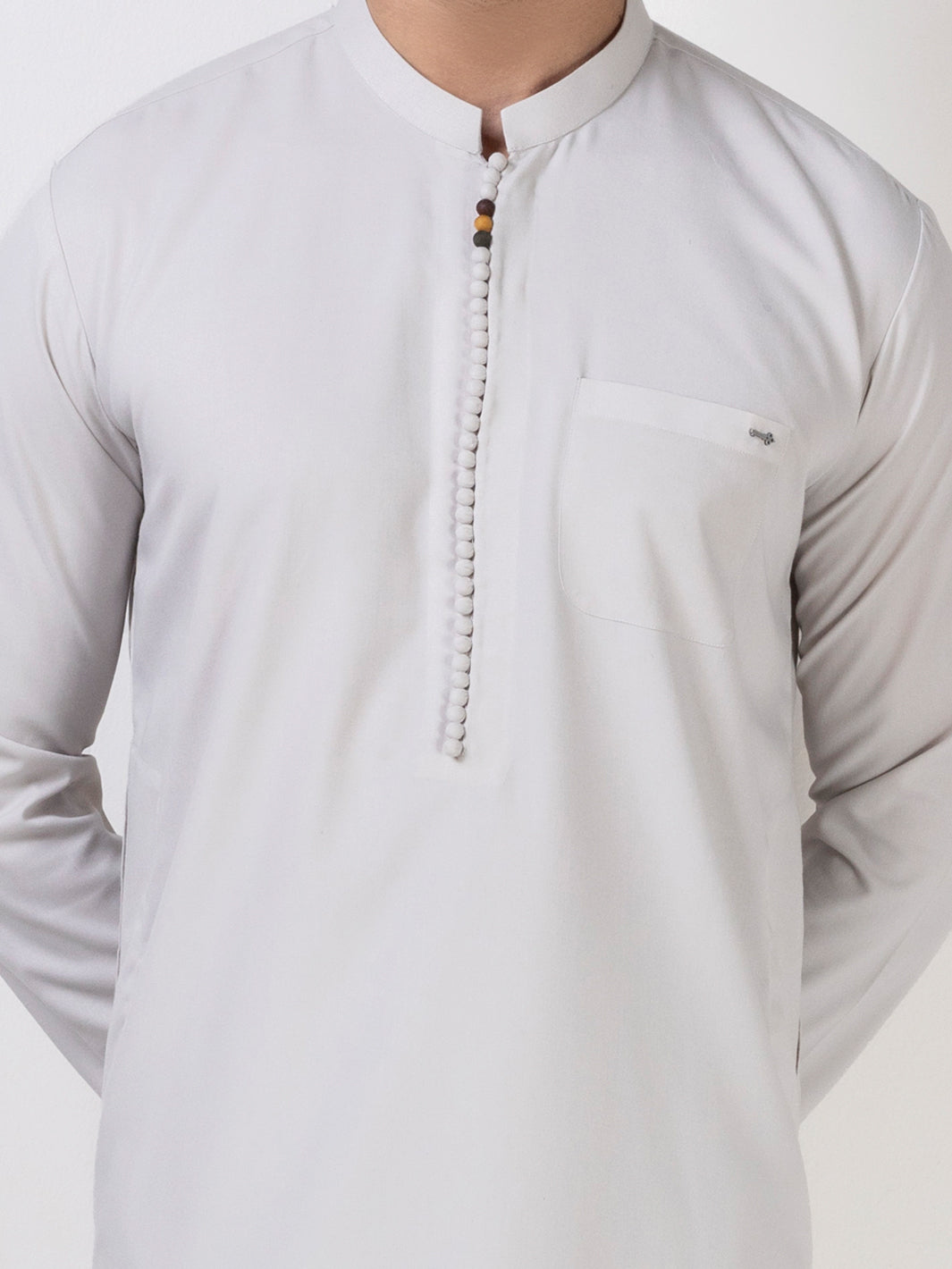 Light Grey Blended Kurta Trouser - AL-KT-3011