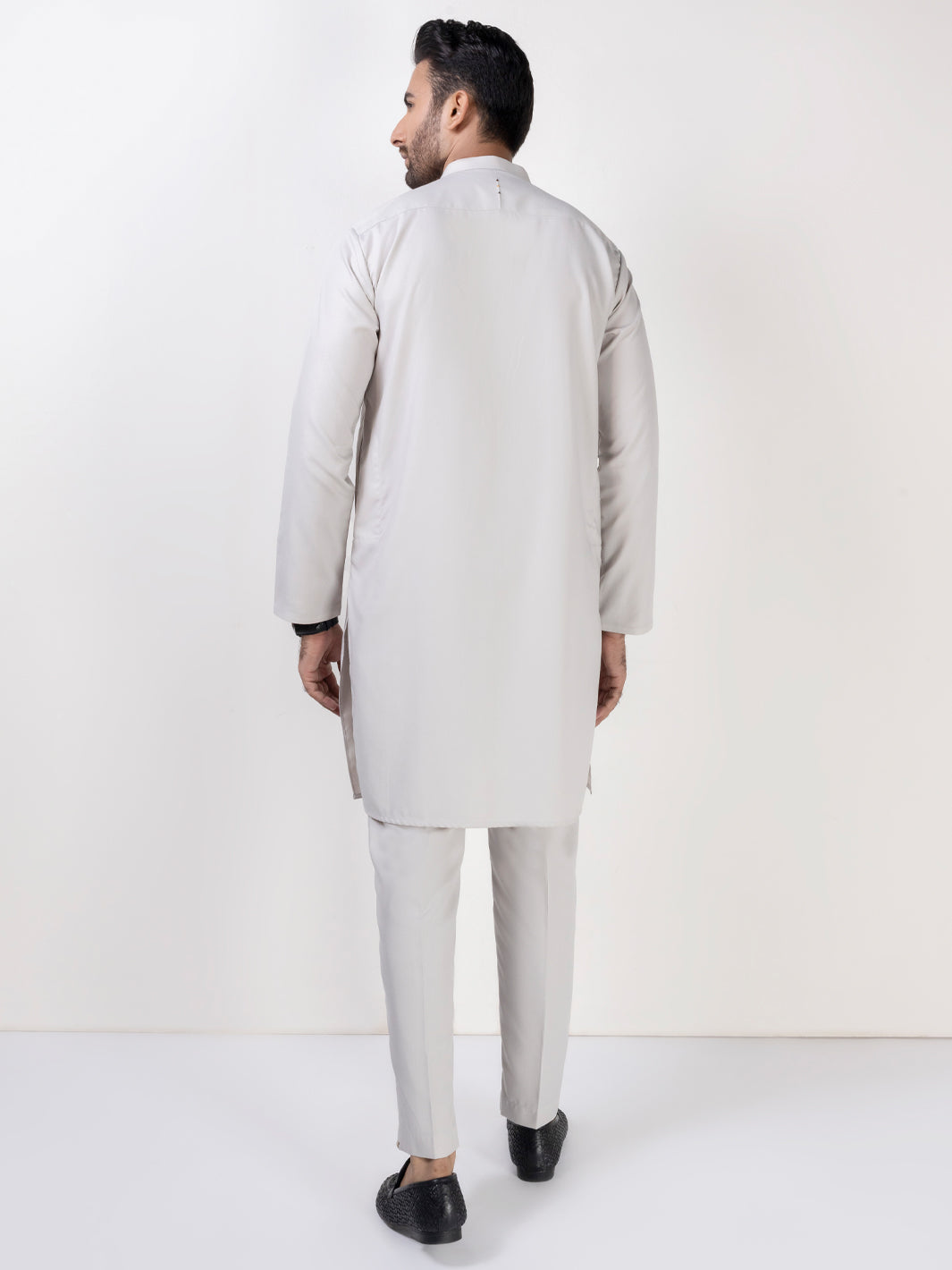 Light Grey Blended Kurta Trouser - AL-KT-3011