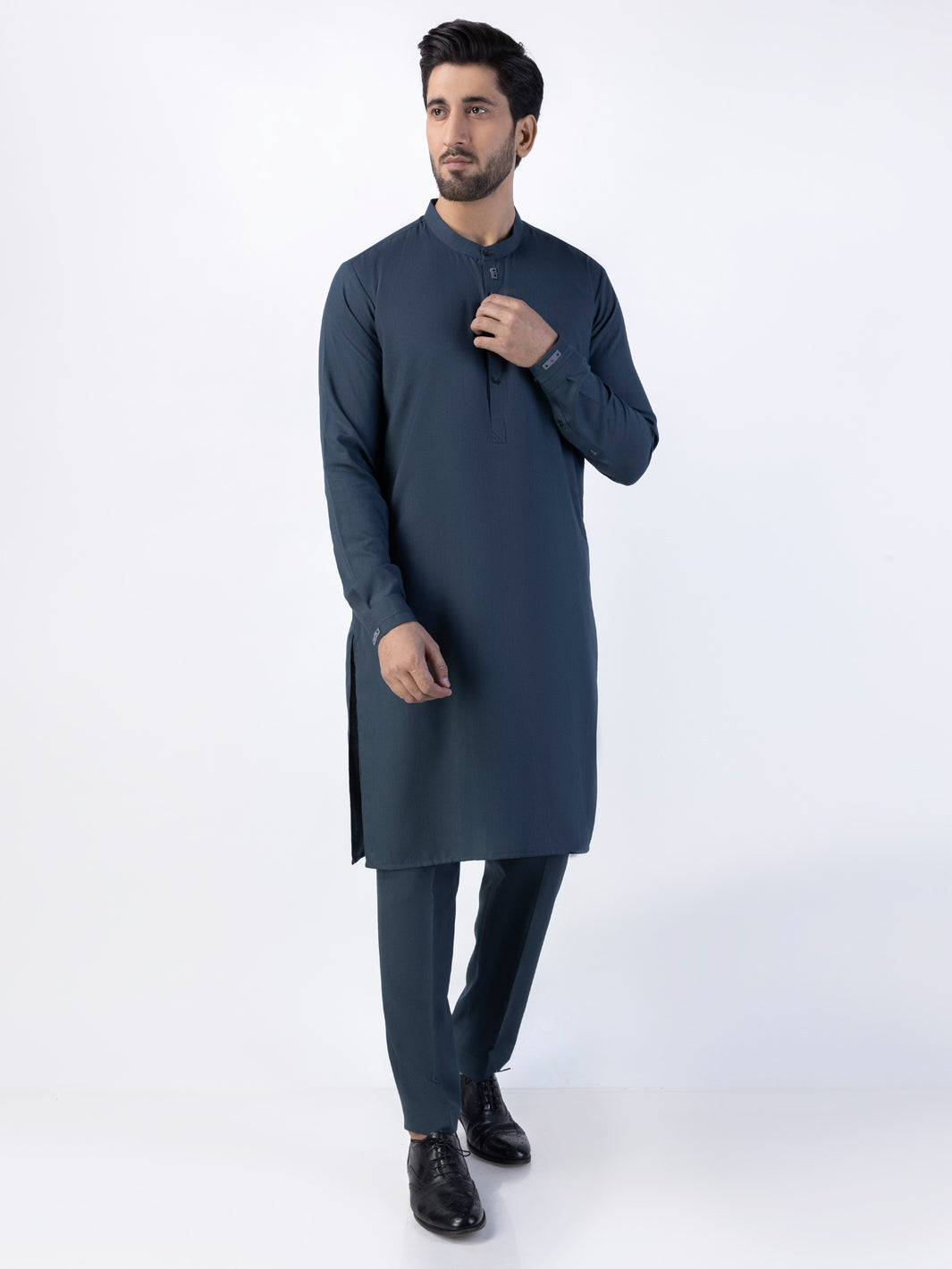 Blue Blended Kurta Trouser - AL-KT-3028