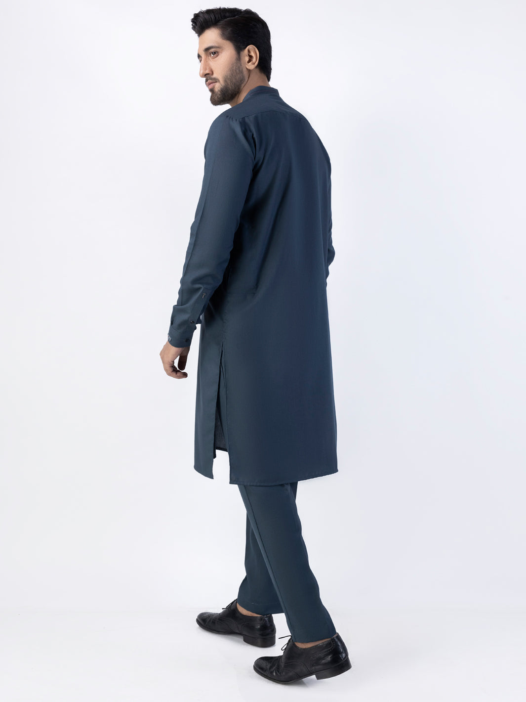 Blue Blended Kurta Trouser - AL-KT-3028