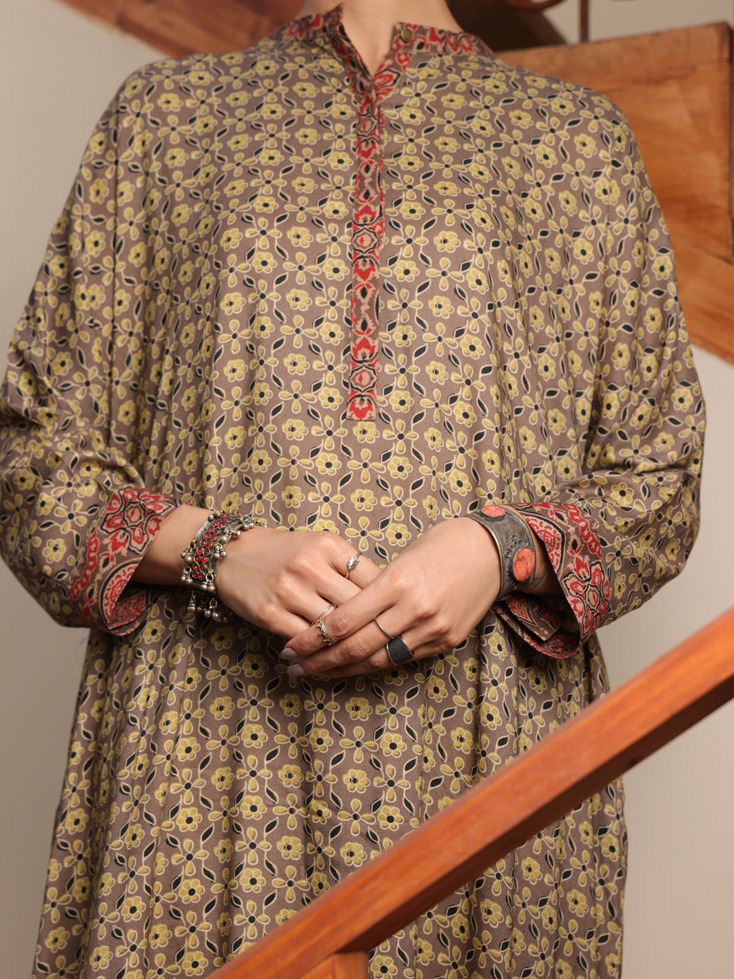 Mehndi Green Linen Tunic - ALCR-LK-1059