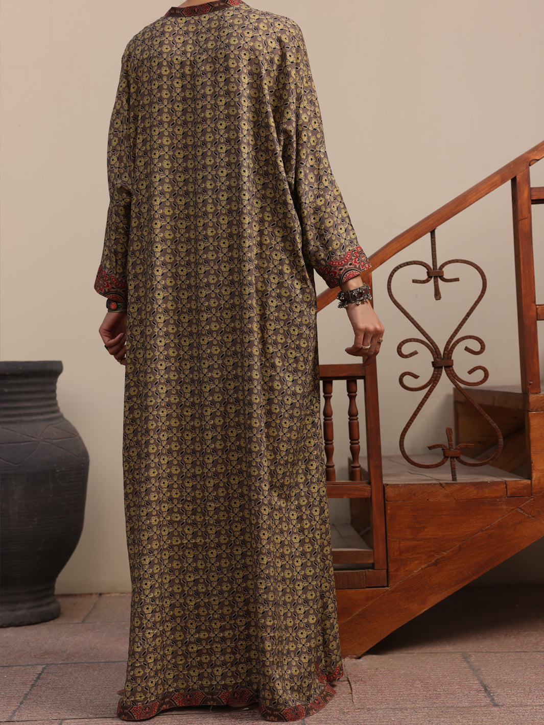 Mehndi Green Linen Tunic - ALCR-LK-1059