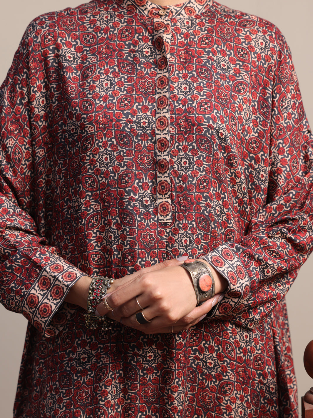 Maroon Viscose Tunic - ALCR-LK-1060