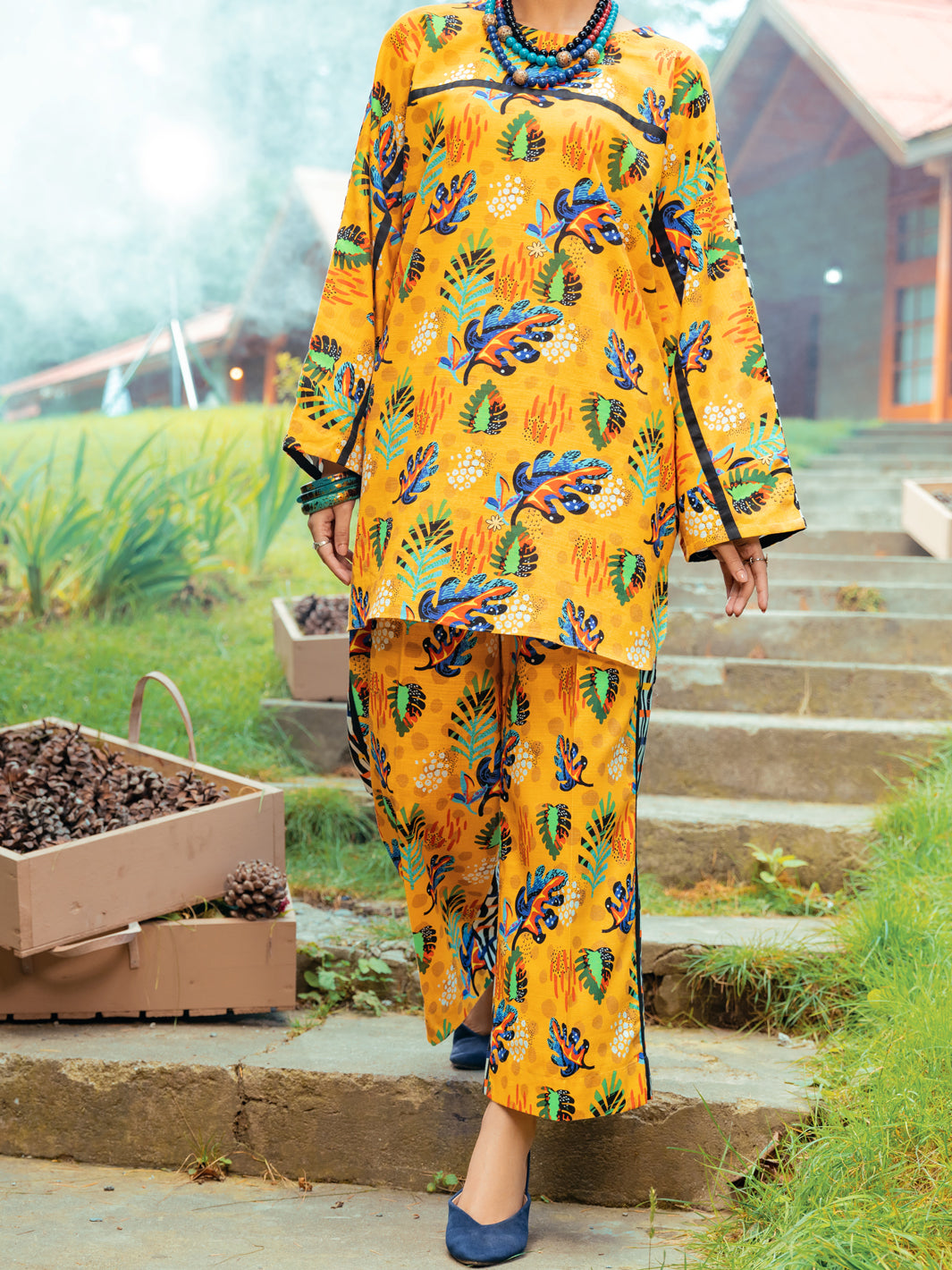 Yellow Khaddar Tunic - AWP-LK-605