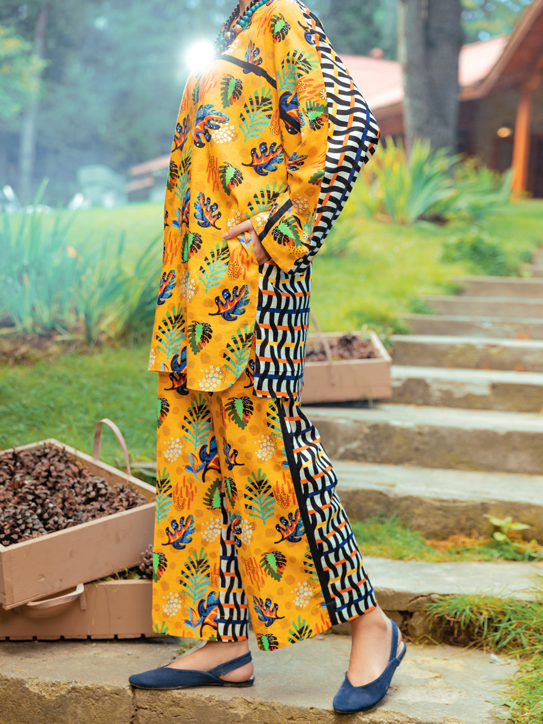 Yellow Khaddar Tunic - AWP-LK-605