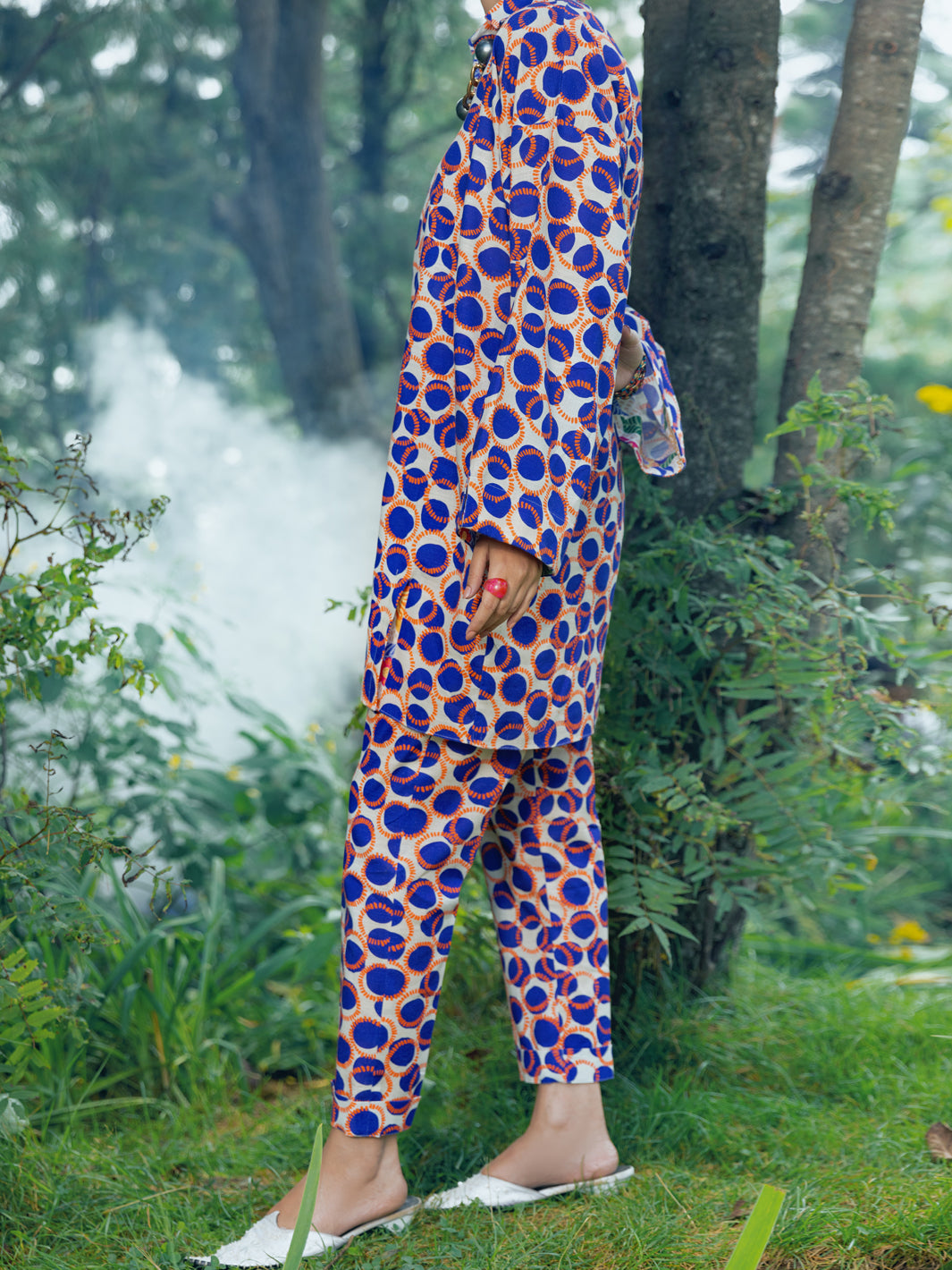 Blue Khaddar Tunic - AWP-LK-606B