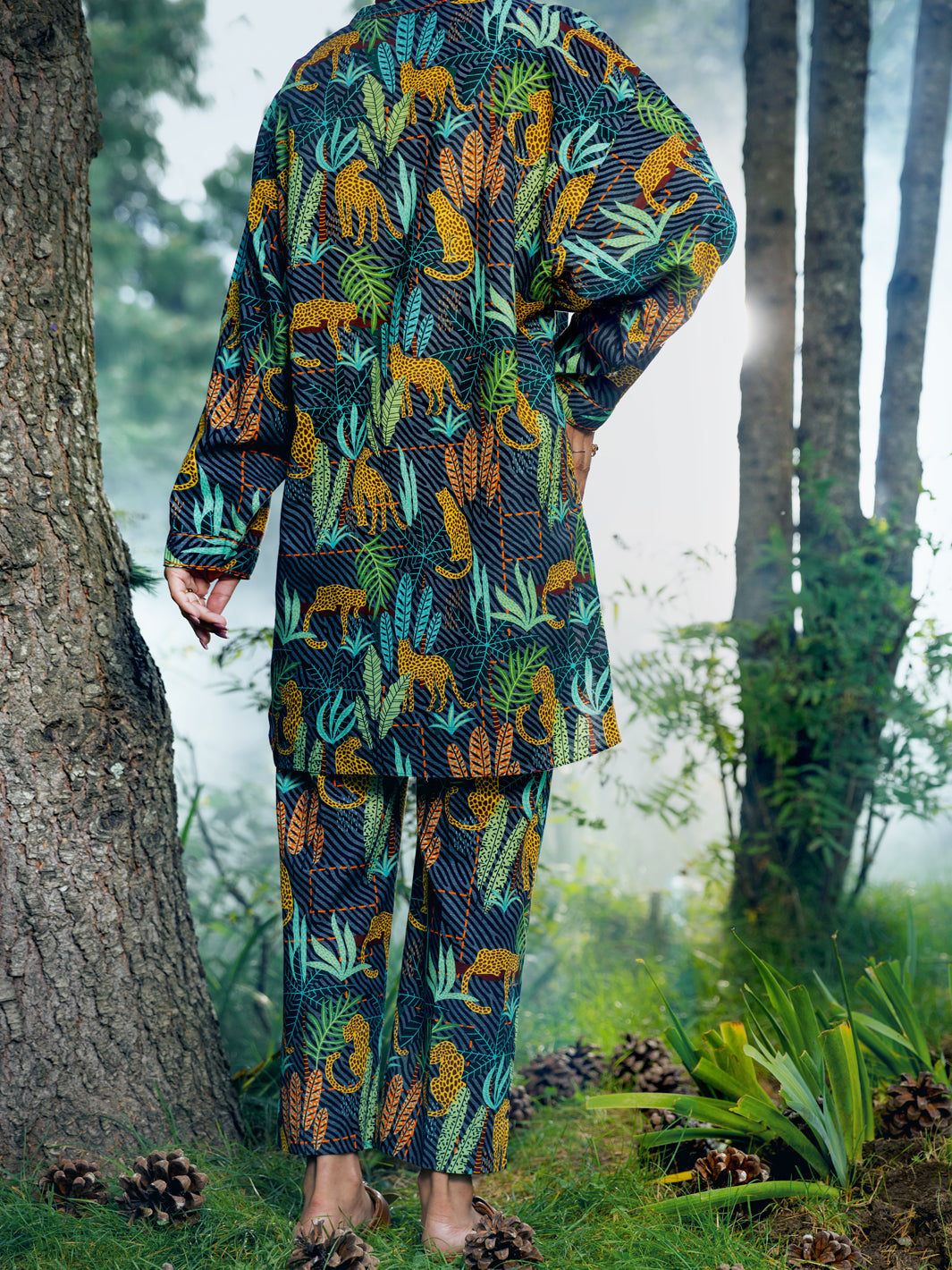 Green Khaddar Tunic - AWP-LK-609