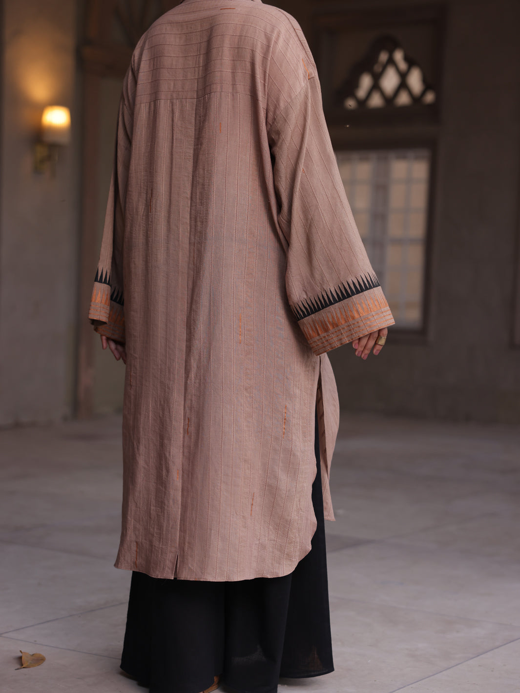 Light Brown Jacquard Tunic - AL-LK-911