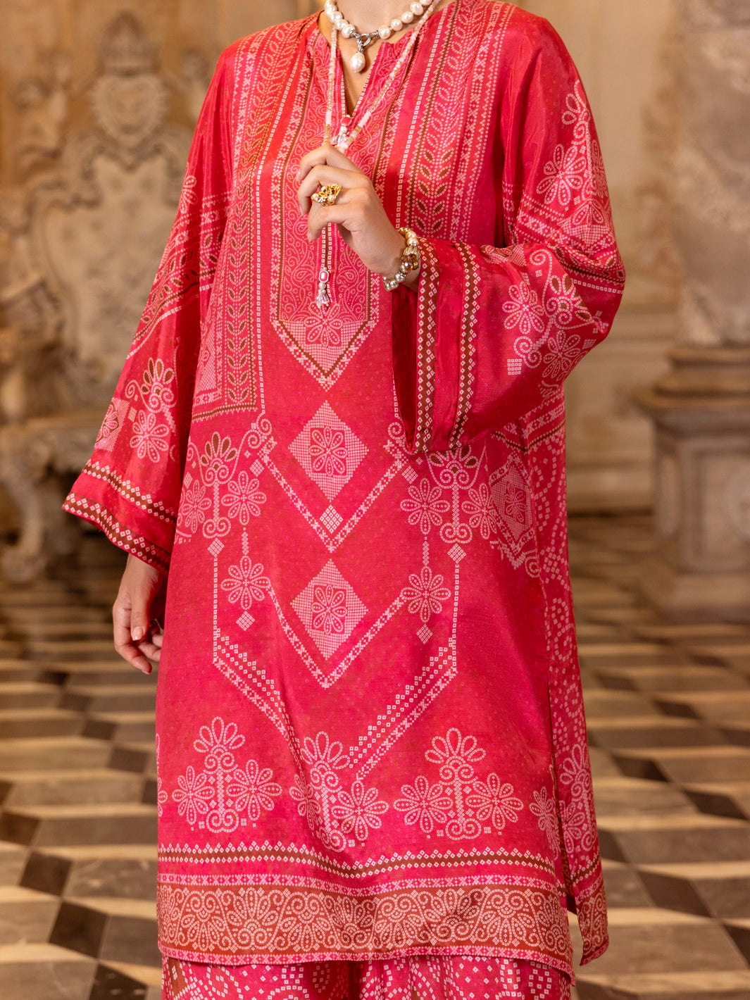 Pink Silk 2Pc Stitched - AL-2PS-LKS-1011