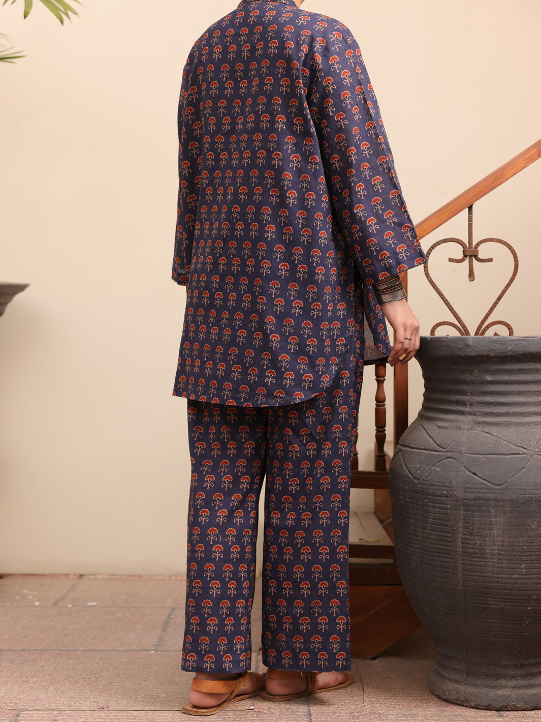 Blue Cotton 2 Piece Stitched - ALCR-2PS-LKS-1063