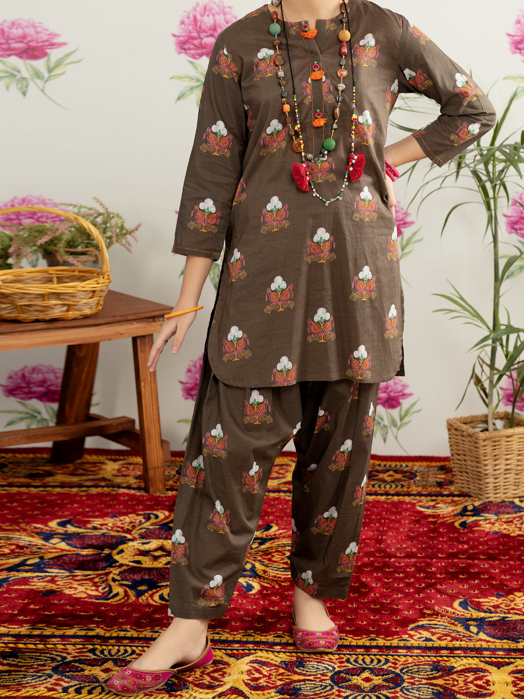 Mehndi Green Lawn 2 Piece Stitched - ALT-2PS-LKS-1106 - Almirah Online