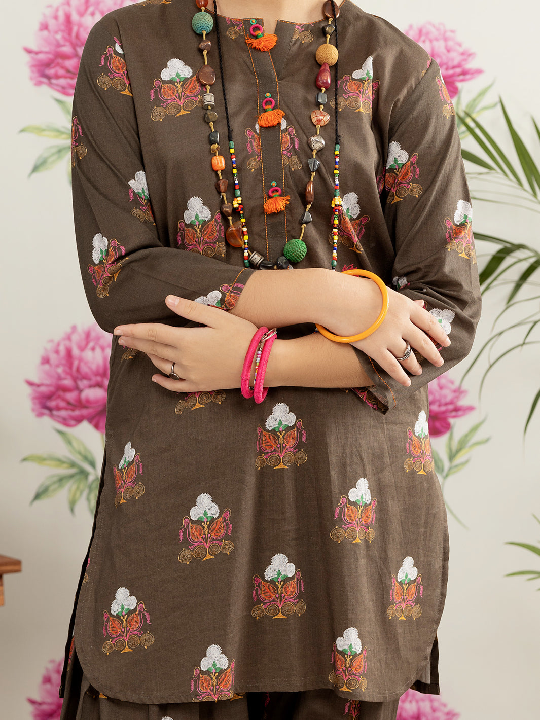 Mehndi Green Lawn 2 Piece Stitched - ALT-2PS-LKS-1106 - Almirah Online