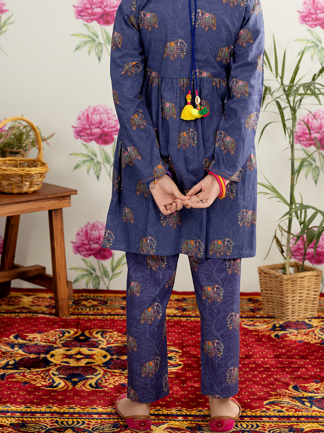 Navy Blue Lawn 2 Piece Stitched - ALT-2PS-LKS-1109 - Almirah Online