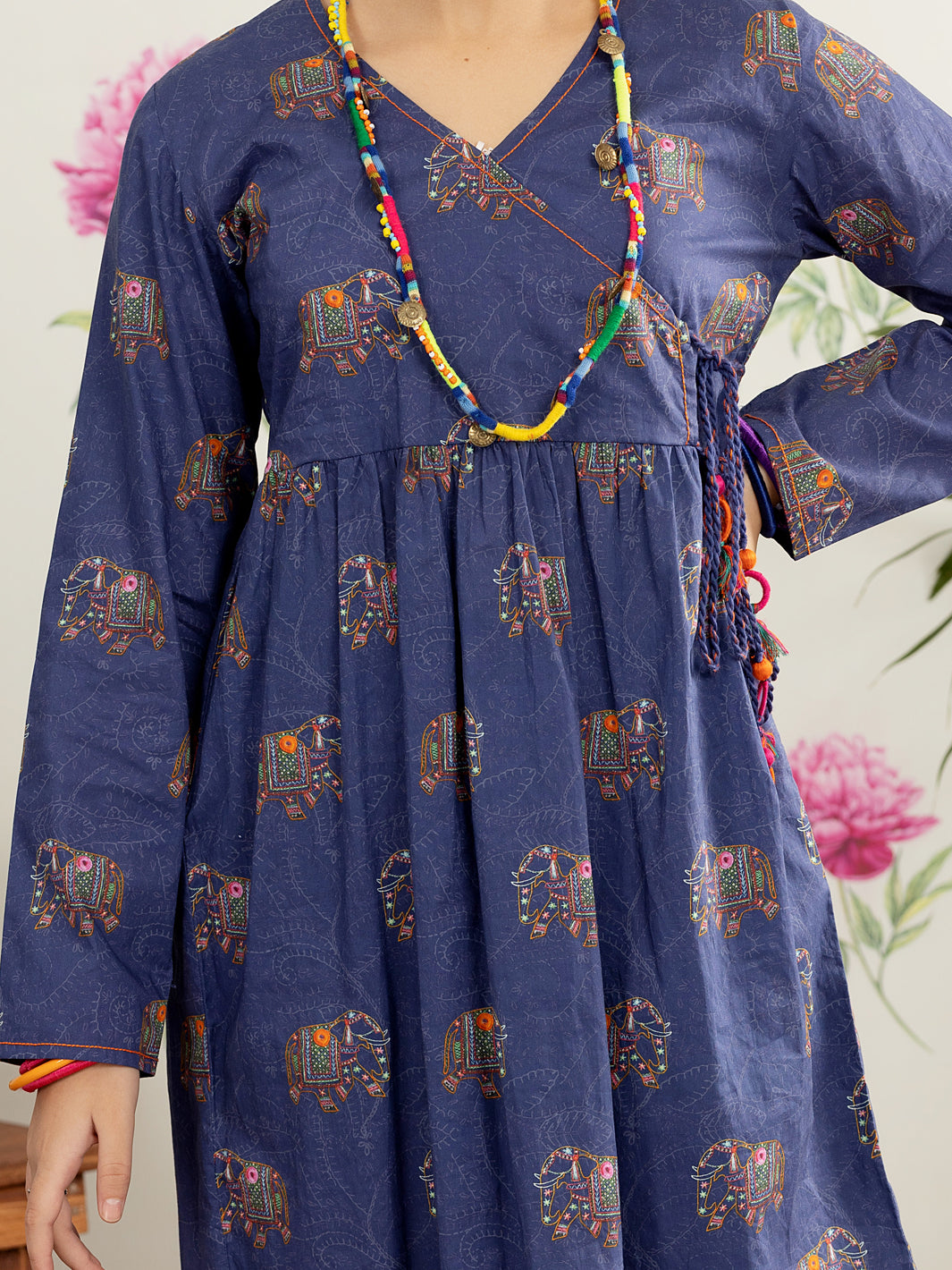 Navy Blue Lawn 2 Piece Stitched - ALT-2PS-LKS-1109 - Almirah Online