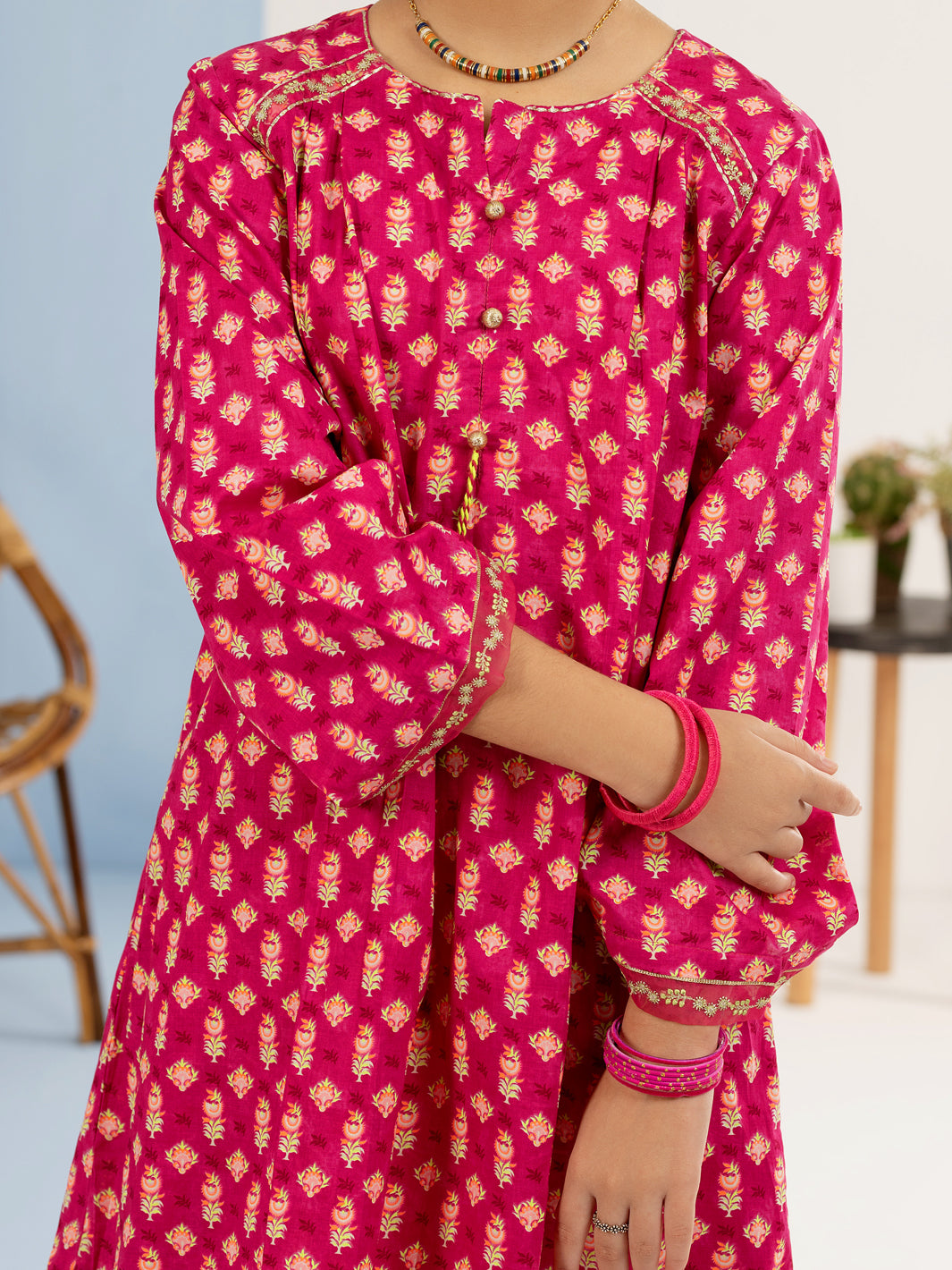 Fuchsia Lawn 2 Piece Stitched - ALT-2PS-LKS-1117 - Almirah Online