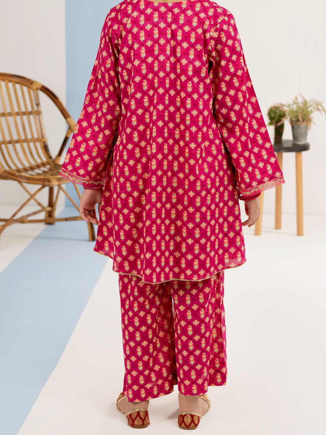 Fuchsia Lawn 2 Piece Stitched - ALT-2PS-LKS-1117 - Almirah Online