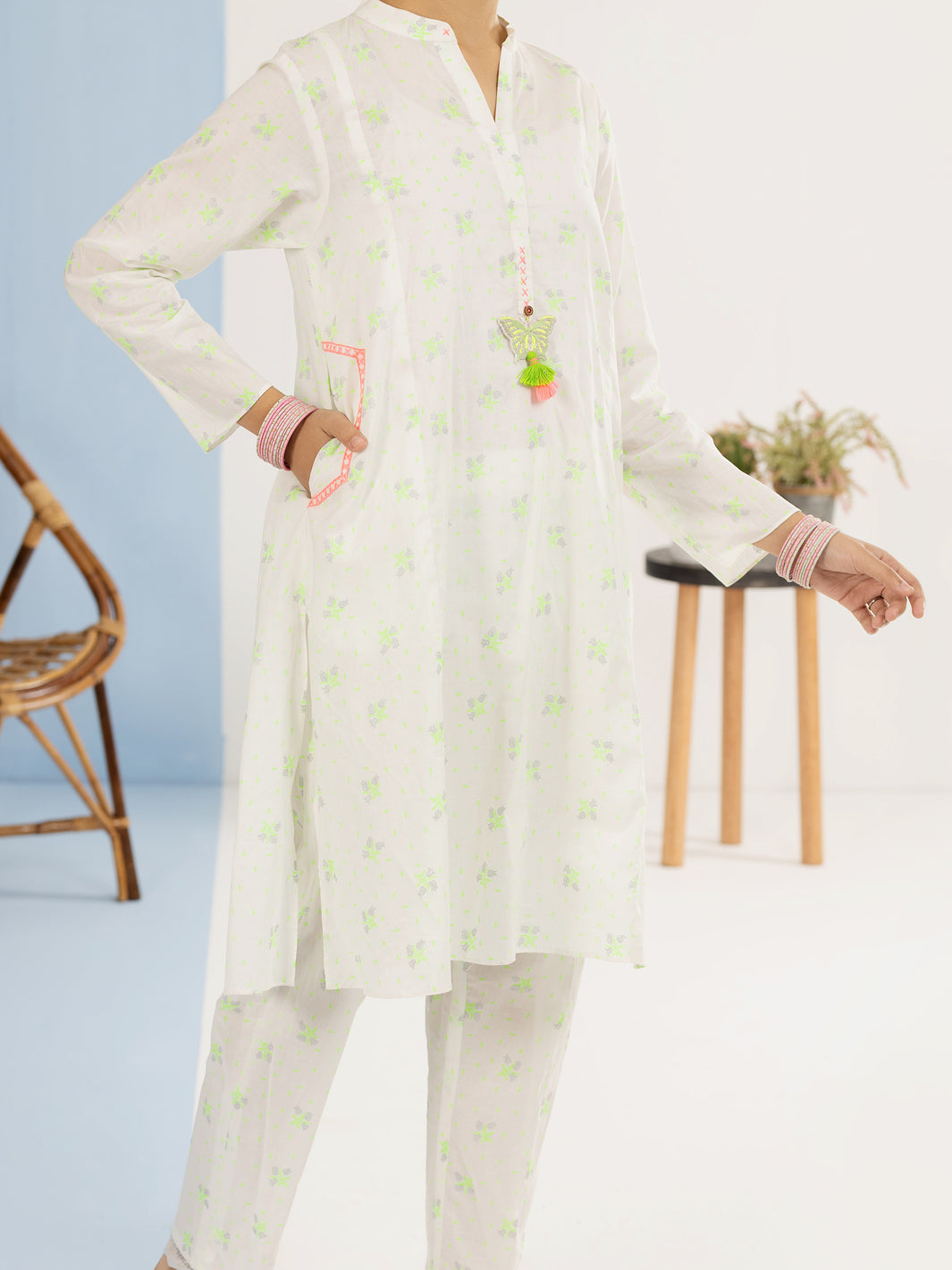 Light Green Lawn 2 Piece Stitched - ALT-2PS-LKS-1118 - Almirah Online