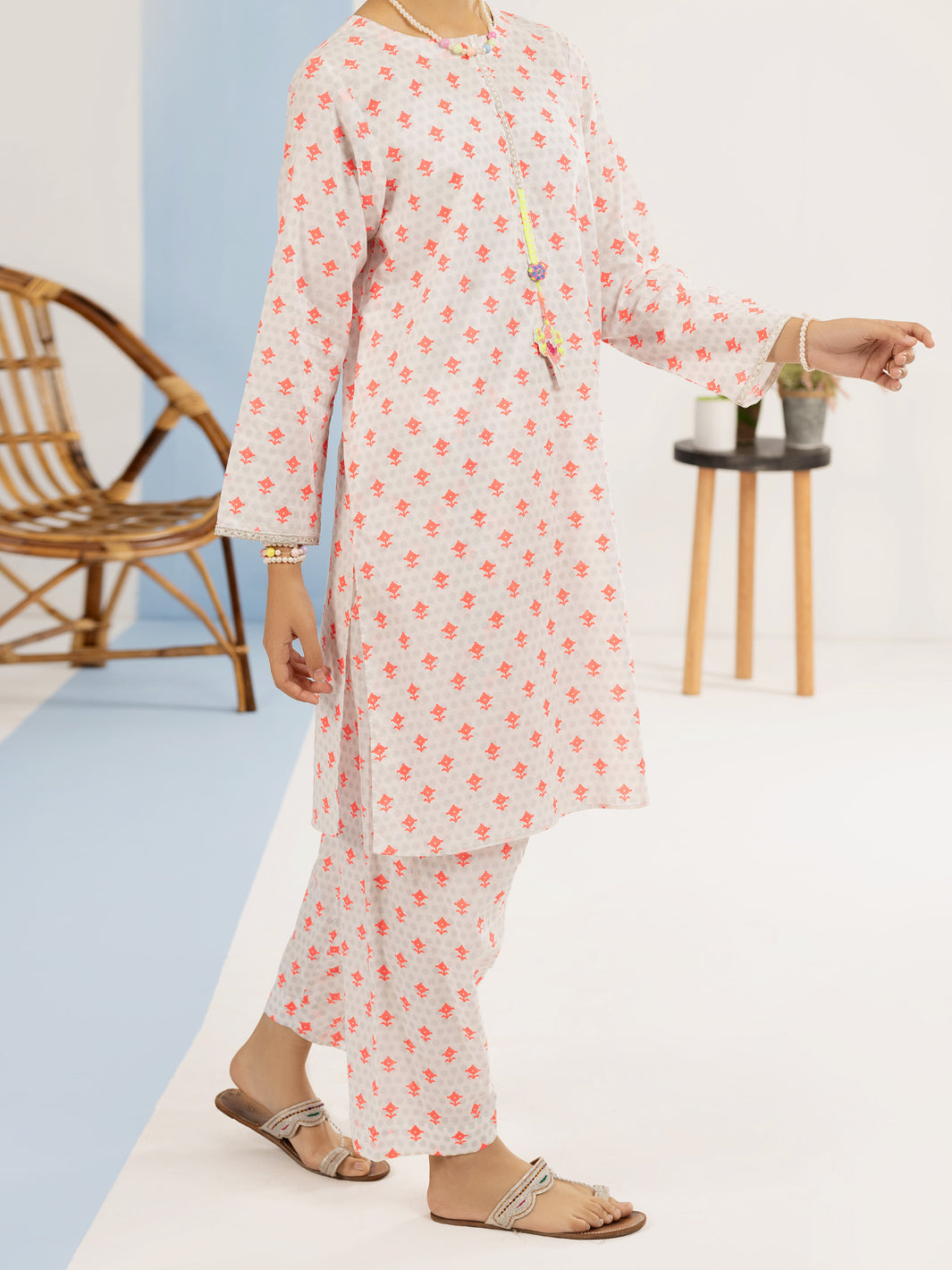 Pink Cambric 2 Piece Stitched - ALT-2PS-LKS-1120 - Almirah Online