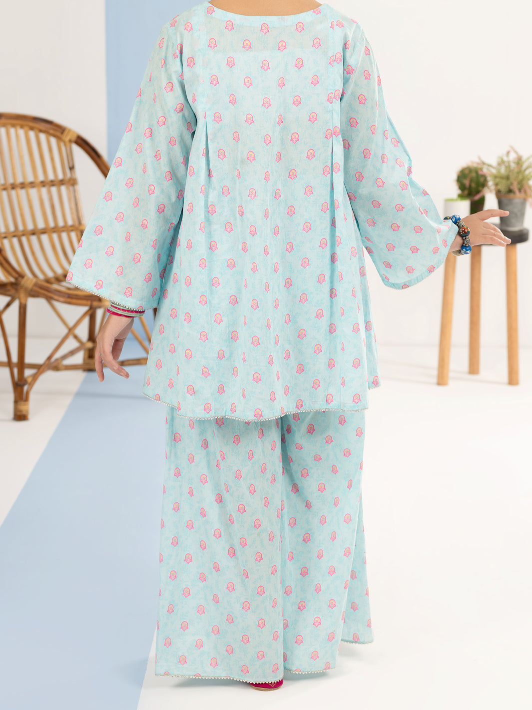 Sky Blue Cambric 2 Piece Stitched - ALT-2PS-LKS-1121