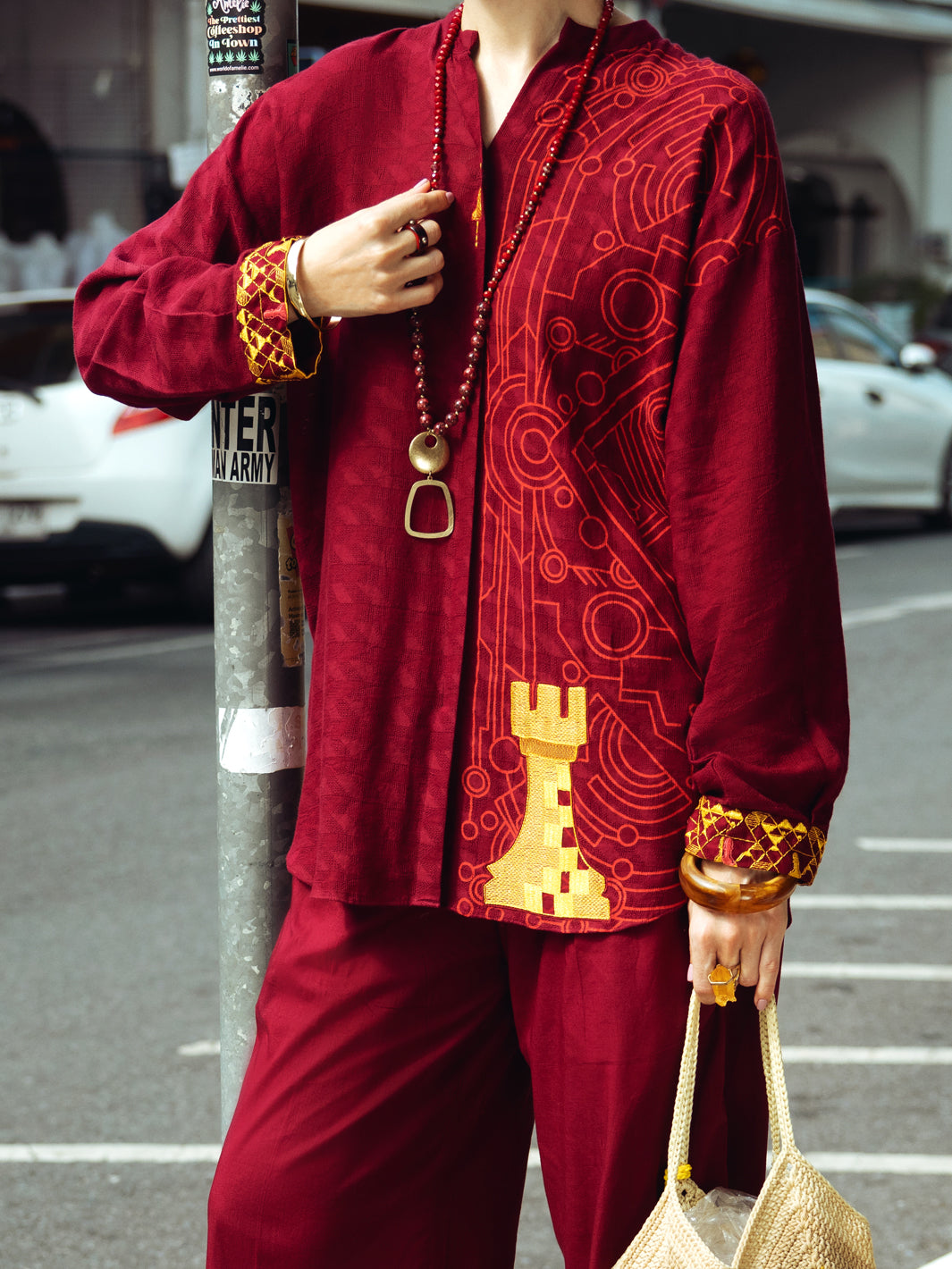 Maroon Dobby Jacquard 2 Piece Stitched - ALP-2PS-LKS-1799 - Almirah Online