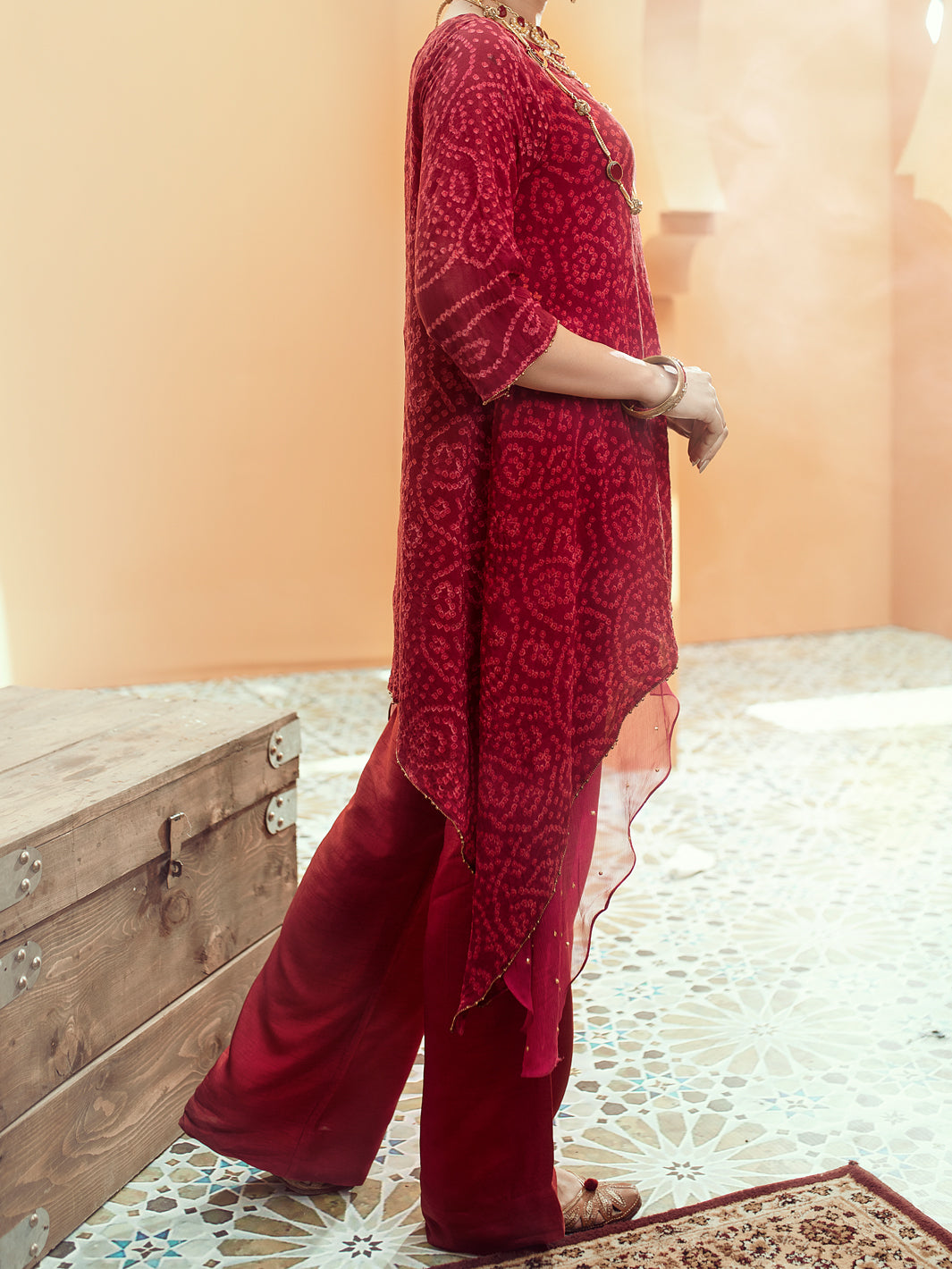 Red Georgette 2Pc Formal Stitched - AL-2PS-LS-323